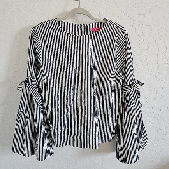 Catherine Malandrino Tops - Catherine Malandrino Striped‎ Bell Sleeve Top – Size M